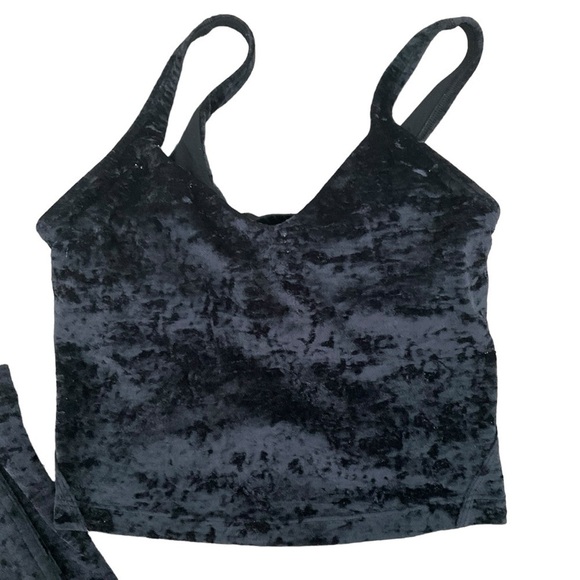 Lululemon Matched Set Align Tank / Wunder Lounge 28” Tight Black Velvet Sz 2 - Picture 12 of 16